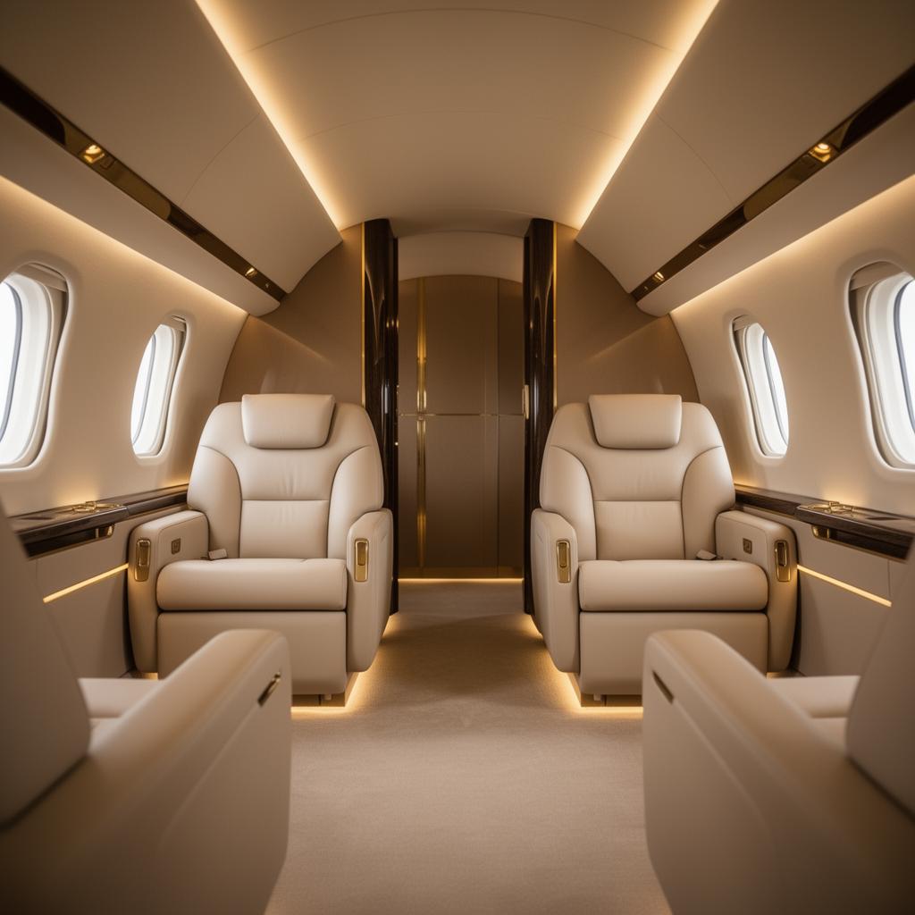 Private jet cabin